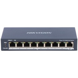Smart Ethernet 9 port Switch με 8 θύρες x 100 PoE+ 30W (συνολικά 60W max για όλες τις πόρτες) + 1 x UPLINK 1000