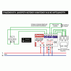 Συσκευή ελέγχου φωτισμού & κλιματισμού M-30, 230V AC / 50Hz, για συνεργασία με καρτοδιακόπτη