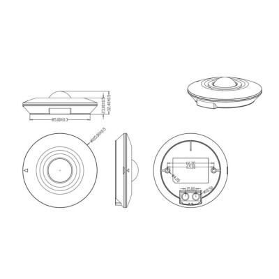 CS222D IR PIR Αισθητήρας Κίνησης 12-24VDC με Dry Contact & Αισθητήρα Φωτός – Έξυπνη Ανίχνευση για Smart Home, Ξενοδοχεία & Γραφεία
