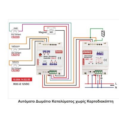 CS222D IR PIR Αισθητήρας Κίνησης 12-24VDC με Dry Contact & Αισθητήρα Φωτός – Έξυπνη Ανίχνευση για Smart Home, Ξενοδοχεία & Γραφεία