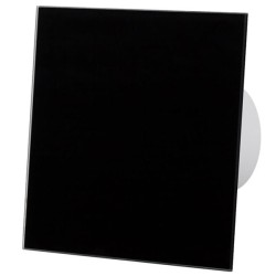 Εξαεριστήρας μπάνιου AirRoxy Standard 8W 230V Ø100 93 m³/h 50Hz 28db με μαύρη ματ γυάλινη πρόσοψη