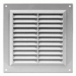 Περσίδα εξαερισμού γκρι 150x150mm πλαστική τετράγωνή Europlast VR1515P με πλέγμα προστασίας Περσίδα εξαερισμού γκρι 150x150mm πλαστική τετράγωνή Europlast VR1515P με πλέγμα προστασίας