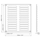 Περσίδα εξαερισμού inox ορθογώνια 260x280mm Europlast MR2628I με πλέγμα προστασίας
