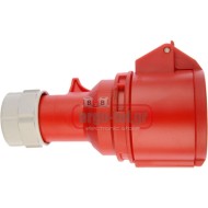 Βιομηχανικός ρευματοδότης προεκτάσεως 4x16A (φις θηλυκό) τριφασικός 400V IP44 PCE 214-6