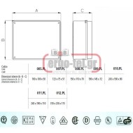 Κουτί χειρισμού εξωτερικό Marlanvil 005PL 100X100X50mm με αδιαφανές καπάκι στεγανό IP66 τετράγωνο