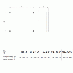Κουτί χειρισμού εξωτερικό MARLANVIL 014PK 380x300x120mm με διάφανες καπάκι στεγανό IP66