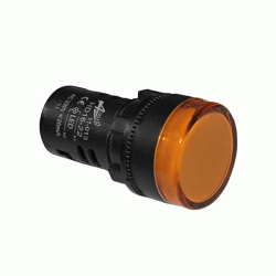 Ενδεικτική λυχνία Led πόρτας πίνακος 230V Φ22mm πορτοκαλί