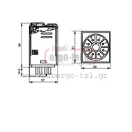 Ρελέ τύπου λυχνίας 8ποδών 70.2 10Α 2C/O 230VAC με κλειδί συγκράτησης και LED ALION Ρελέ τύπου λυχνίας 8ποδών 70.2 10Α 2C/O 230VAC με κλειδί συγκράτησης και LED ALION
