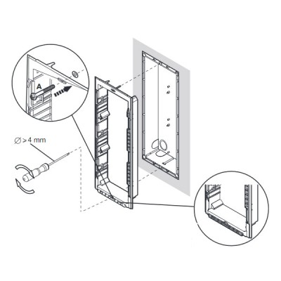 Πλαίσιο 1 θέσης URMET 1148/61 για Sinthesi S2 με διαστάσεις 119 x 125 mm