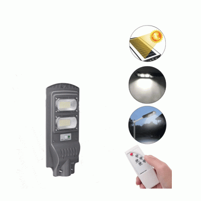 Αυτόνομο ηλιακό φωτιστικό LED 60W ψυχρό φως 6000k με αισθητήρα κίνησης στεγανό IP65