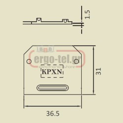 Τερματική πλάκα κλέμμας KUT 16 BLUE KPY BLUE ELMEX
