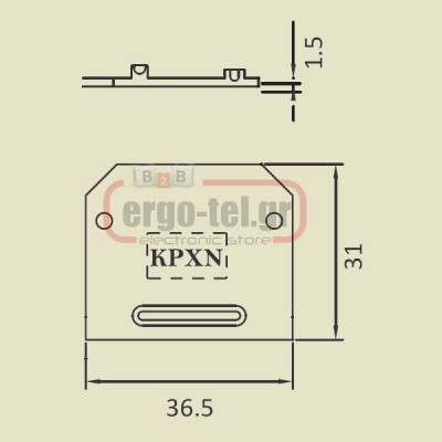 Τερματική πλάκα κλέμμας KUT 16 BLUE KPY BLUE ELMEX