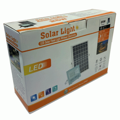 Αυτόνομος ηλιακός προβολέας LED Hsl-1909-25W (Lo-Sl1909) ψυχρό φως 6000k με τηλεχειριστήριο
