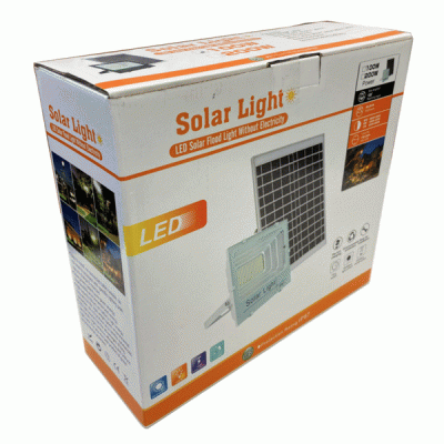 Ηλιακός προβολέας LED Hsl-1909-100W (Lo-Sl1909) ψυχρό φως 6000k με τηλεχειριστήριο