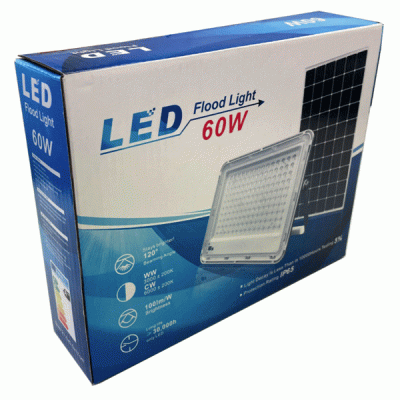 Αυτόνομος ηλιακός προβολέας LED Hsl-3855-60W ψυχρό φως 6000k πλαστικός με τηλεχειριστήριο Αυτόνομος ηλιακός προβολέας LED Hsl-3855-60W ψυχρό φως 6000k πλαστικός με τηλεχειριστήριο