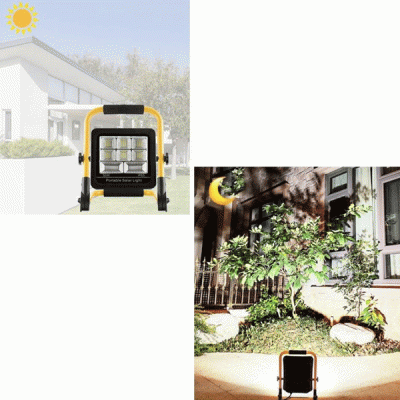 Ηλιακός φορητός προβολέας Led Hsl-2350-50W ψυχρό φως 6000k με λειτουργία powerbank Ηλιακός φορητός προβολέας Led Hsl-2350-50W ψυχρό φως 6000k με λειτουργία powerbank