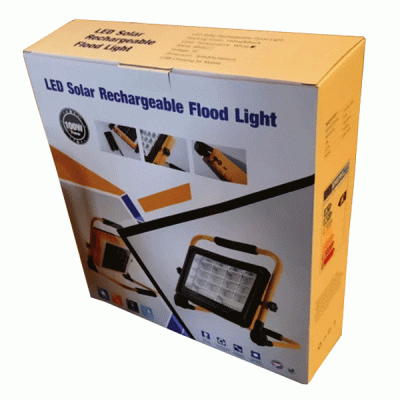 Ηλιακός φορητός προβολέας LED Hsl-2350-100W ψυχρό φως 6000k με θύρα USB