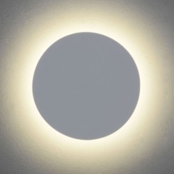 Απλίκα τοίχου LED στρόγγυλη γύψινη λευκή 2x3W 220-240V 3000K λευκό θερμό φως CREE PRO Φ155x50mm
