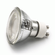 Λάμπα led ισχύος GU10 6W 230V ψυχρό λευκό φως 6200k 600 lumen 38° με 1 Led COB Economy