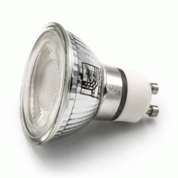 Λάμπα led ισχύος GU10 6W 230V ψυχρό λευκό φως 6200k 600 lumen 38° με 1 Led COB Economy