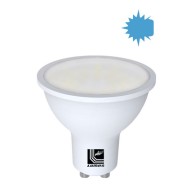 Λάμπα LED GU10 5W 230V Ø50mm δέσμης 105° μπλε φως με ματ κάλυμμα και σώμα αλουμινίου