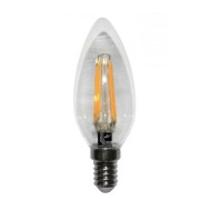 Λάμπα led filament COG κερί Ε14 4W 230V 4000k ενδιάμεσο φως δέσμης 360° 480lm με διάφανο κάλυμμα