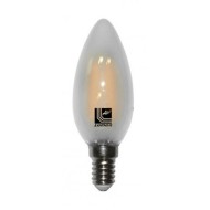 Λάμπα led filament κεράκι ματ COG Ε14 ισχύος 6W 230V 4000k ενδιάμεσο φως 700lm δέσμης 360°