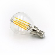 Λάμπα led cog filament σφαιρική διάφανη E14 7W 230V ενδιάμεσο λευκό φως 4000k 840lm δέσμης 360°