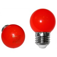 Λάμπα led SMD σφαιρική Ø45mm Ε27 ισχύος 2W 230V κόκκινο φως δέσμης 330° και κόκκινο κάλυμμα
