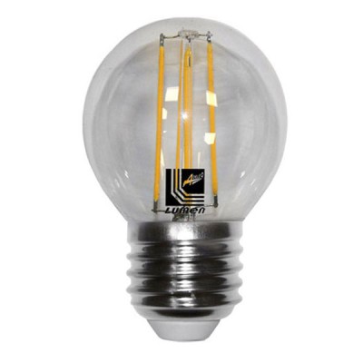 Διακοσμητική λάμπα led cog filament σφαιρική διάφανη E27 6W 230V 5800k ψυχρό λευκό φως δέσμης 360°