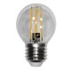 Διακοσμητική λάμπα led cog filament σφαιρική διάφανη E27 6W 230V 5800k ψυχρό λευκό φως δέσμης 360°