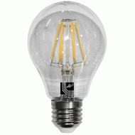 Διακοσμητική λάμπα led αχλάδι E27 8W 230V 2800k θερμό λευκό φως Α60 COG 1000Lm διάφανη