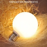 Λάμπα led G95 Globe Ø95mm E27 ισχύος 12W 230V 3000K θερμό φως Economy με ματ κάλυμμα