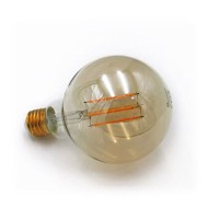 Λάμπα LED COG GLOBE 8W με ντουί Ε27 Φ95 230V 2200k θερμό λευκό φως και μελί γυαλί 360°