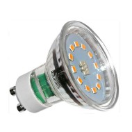 Λάμπα led SMD GU10 γυάλινη ισχύος 5W 230V δέσμης 110° 4000K ενδιάμεσο φως με κάλυμμα
