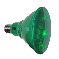 Λάμπα led E27 PAR38 ισχύος 10W 230V πράσινο φως δέσμης 38° στεγανή IP65 με πλαστική επικάλυψη