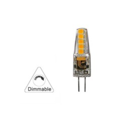 Λάμπα led G4 SMD σιλικόνης 2.5W 12VAC/DC 3000k θερμό λευκό φως ντιμαριζόμενη δέσμης 360° 220 lumen