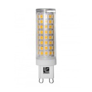 Λάμπα led SMD κεραμική G9 ισχύος 6W 230VAC δέσμης 360° 3000k θερμό φως με διάφανο κάλυμμα