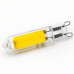 Λάμπα led cob γυάλινη G9 4W 230Vac θερμό φως 2700k 400Lm δέσμης 360°