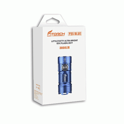 Φακός χειρός Led Fitorch P25 3000Lm υψηλής απόδοσης μπλε Special Edition με πλευρικό διακόπτη