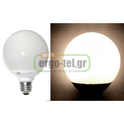 Λάμπα οικονομίας γλόμπος Ø100mm ισχύος 25W(απόδοση 125W) E27 2700K θερμό φως 1643lm