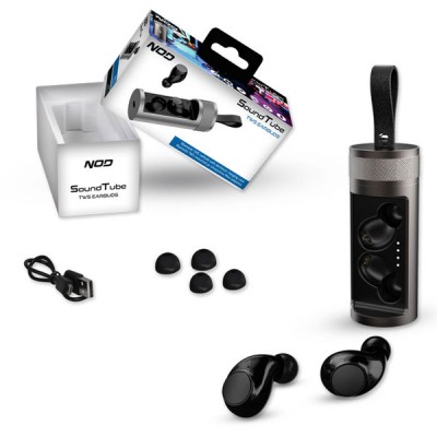 Ακουστικά NOD SOUNDTUBE με αλουμινένια θήκη φόρτισης Bluetooth TWS με εμβέλεια σύνδεσης έως & 10m Ακουστικά NOD SOUNDTUBE με αλουμινένια θήκη φόρτισης Bluetooth TWS με εμβέλεια σύνδεσης έως & 10m