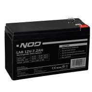 Μπαταρία μολύβδου NOD LAB 12V-7.2AH 14.4V - 14.9V κατάλληλη για UPS συστήματα συναγερμού κ.ά.
