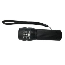 LED φακός μπαταρίας χειρός αλουμινίου 150lm 3W με zoom 34.6x112mm