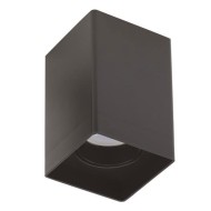 Φωτιστικό οροφής τετράγωνο GU10 80x80x125mm μαύρο πλαστικό εσωτερικού χώρου IP20