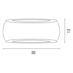 Απλίκα τοίχου Fumagalli Francy 1xE27 300x130mm γκρι οπαλ