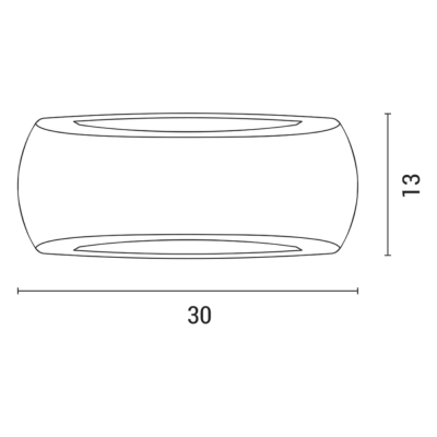 Απλίκα τοίχου Fumagalli Francy 1xE27 300x130mm γκρι οπαλ