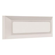 Φωτιστικού τοίχου Led slim 3W 230V 3000k θερμό λευκό φως 110° δέσμης λευκό στεγανό IP65