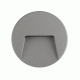 Led απλίκα γκρι στρογγυλή SLIM 3W 3000k θερμό λευκό φως στεγανή ΙΡ65 με σκίαστρο πλαστική