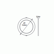 Led απλίκα γκρι στρογγυλή SLIM 3W 3000k θερμό λευκό φως στεγανή ΙΡ65 με σκίαστρο πλαστική